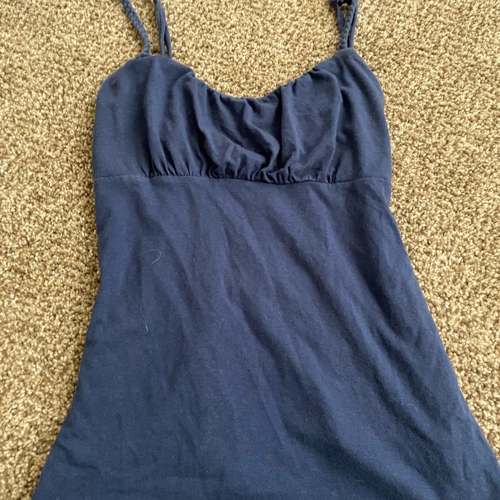 INC International Concepts Blue Fitted Ruched Camisole